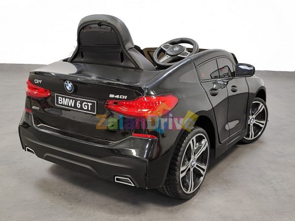 BMW série 640i GT Noir, voiture électrique pour enfant 12 volts 4