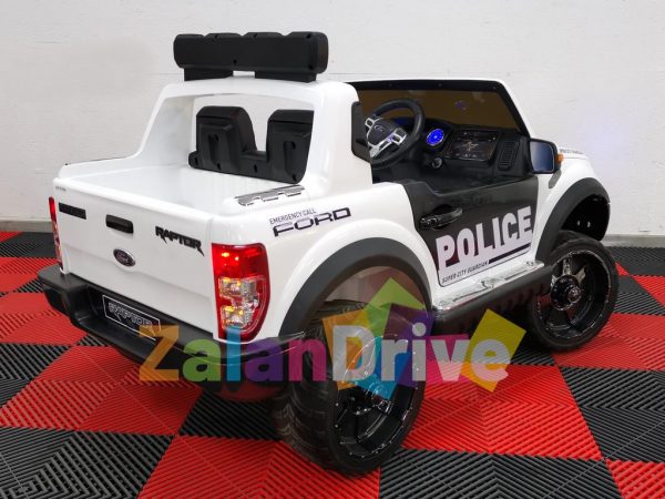 Ford Raptor Police Luxe, voiture électrique enfant 12V 2