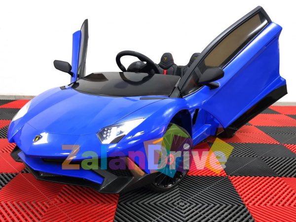 Lamborghini Aventador Bleu, 12 volts, voiture électrique enfant