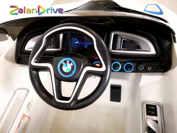 BMW i8 Blanc, voiture électrique enfant 12 volts 4